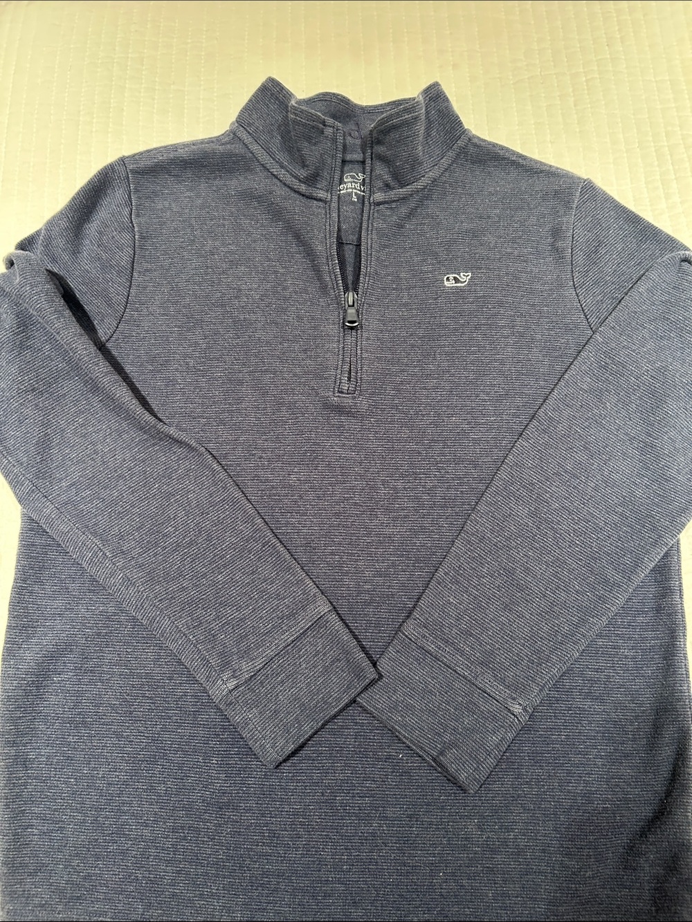 Boys Vineyard Vines Navy Quarter-Zip Pullover size L 16